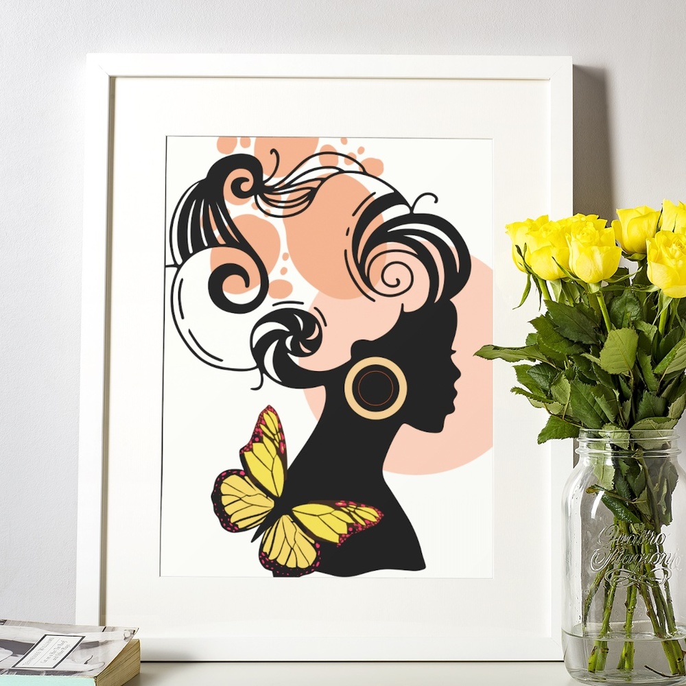 Modern Wall Art Print Tropical Girl Unframed - Picture 4 of 17